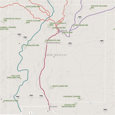 New Mexico National Parks Map Parkflo