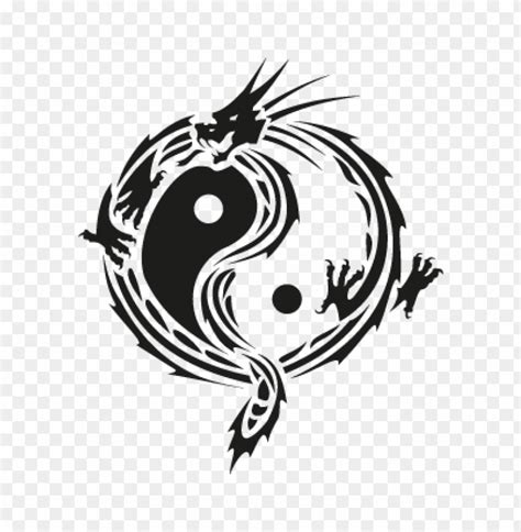 Yin Yang Dragon Vector Logo Free 462926 Toppng