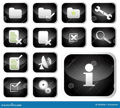 Glossary Icon Set Stock Vector Illustration Of Notebook 3669046