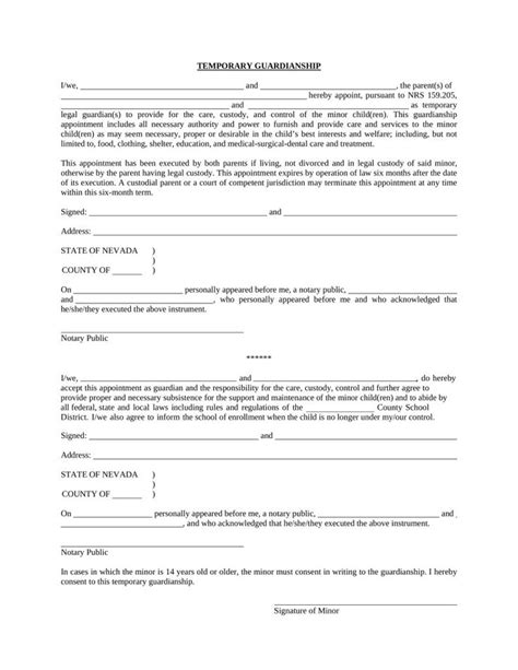 50 Temporary Guardianship Letter For Grandparents Qi8f