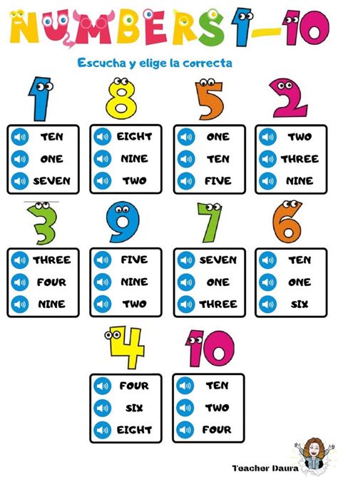 Numbers 1 10 Interactive Worksheet English Worksheets For Kids