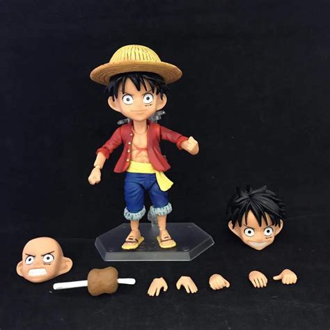 One Piece Action Figure Wcf Luffy Q Version Articulation Doll