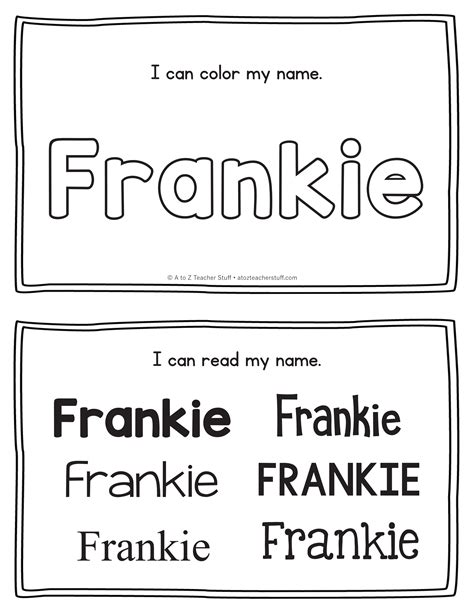 Names That Start With F A To Z Teacher Stuff Printable Pages And