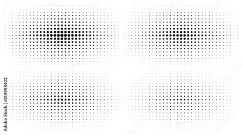 Vecteur Stock Set Of Halftone Gradient Textures Isolated On White