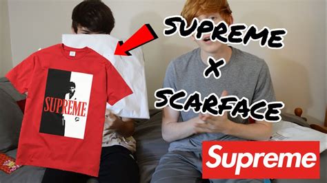 Supreme Scarface Split Tee Unboxing Try On Supreme