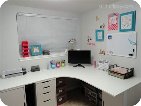 After looking at local stores and online for the perfect desk, i finally came to realization. Craft Room Reveal - A Little Tipsy