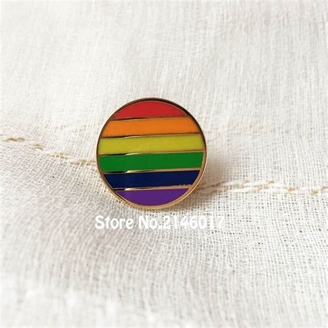Rainbow Hard Enamel Pins And Brooch 19mm Cute Unique Gay Pride Les