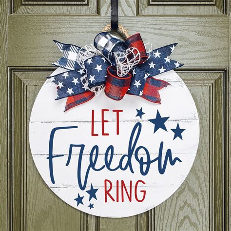 Let Freedom Ring With This Beautifully Handcrafted Shiplap Door Hanger It Is Perfect For Every