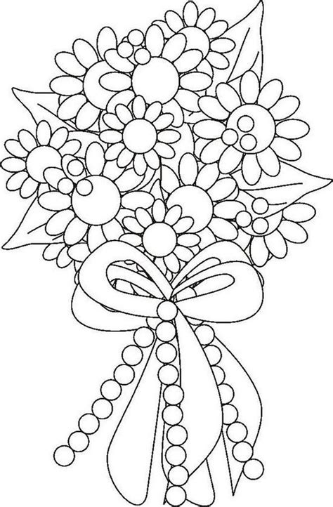 Flower Bouquet Coloring Pages And Coloring Book