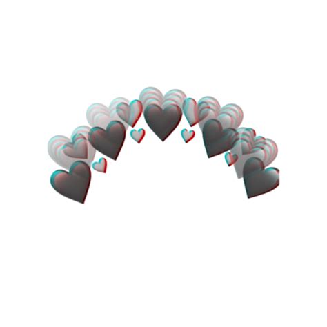 Aesthetic Heart Emoji Crown Transparent Largest