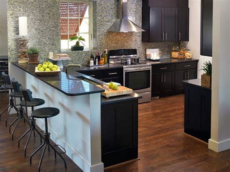 The style isn't just for modern spaces (although dark stone or corian counters certainly look sleek and sophisticated, especially when paired with crisp white cabinets). Dark Granite Countertops | HGTV