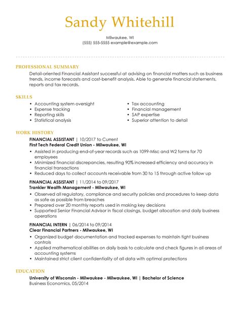 Yes, the design above may not be stylish but it's effective and makes it very easy for bankers to quickly assess you. Professional Banking Resume Examples for 2021 | LiveCareer