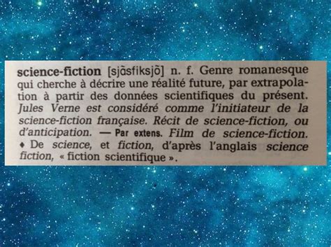 Définition de la Science-Fiction selon les dictionnaires