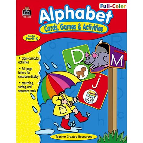 Full Color Cards Games And Activities Alphabet Tcr8008