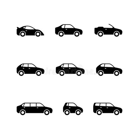Set Icons Of Auto Car Parts Repair And Service Stock Vector