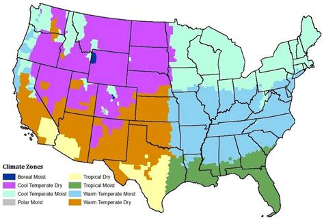 Ipcc Climate Zones For The Continental Us Download Scientific Diagram
