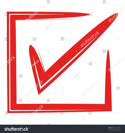 Red Tick Red Check Mark Tick Stock Vector Royalty Free 421863346