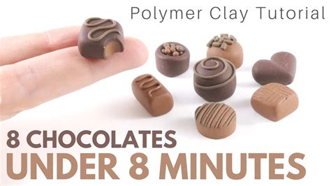8 Ways To Sculpt Miniature Chocolates Under 8 Minutes│polymer Clay