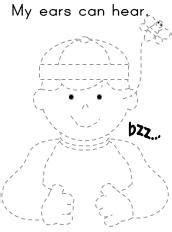 Five senses printable coloring pages activities for kindergarten children coloring pages preschool coloring pages. Five Senses Coloring Page: select the solid line pages if ...