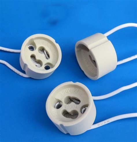 Gu10 Socket Led Bulb Halogen Lamp Holder Base Ceramic Wire Connector