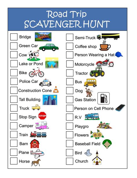 Printable Games For Road Trips Printable Calendars At A Glance