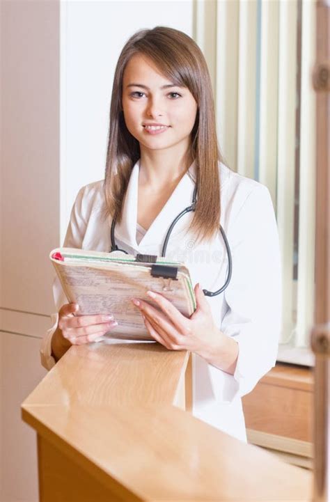Doctor Woman In The Office Stock Image Image Of Attractive
