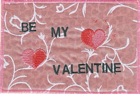 Treasures N Textures Valentine Fabric Postcard