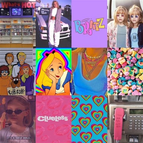 90s Aesthetic Wall Collage Kit Y2k Aesthetic Wall Collage Y2k Themed