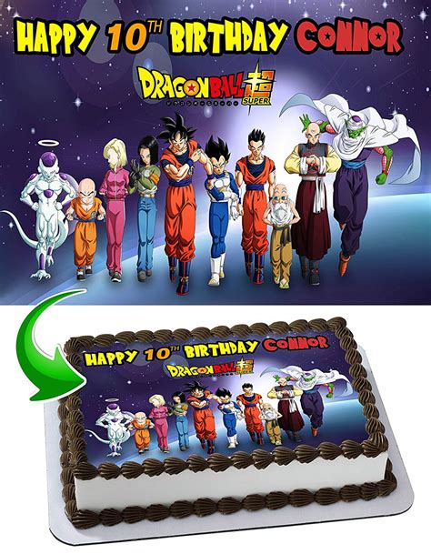 Dragon Ball Super Goku Ultra Instinct Edible Cake Image Topper