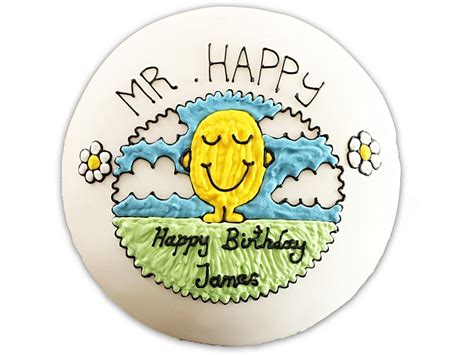 Personalised Mr Happy Birthday Cake