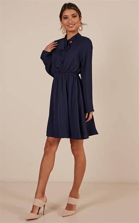 Bossy Girl Dress In Navy Produced By Showpo Occasion Dresses Swing
