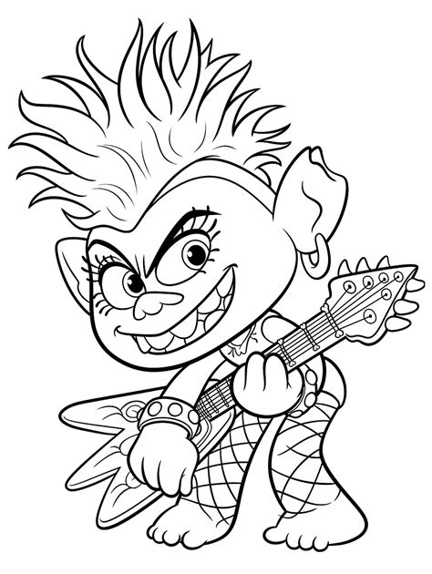 Trolls World Tour Coloring Pages Print For Free New Trolls