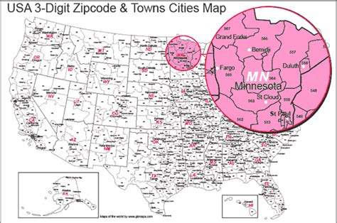 Usa 3 Digit Zip Code Map State Boundaries Map