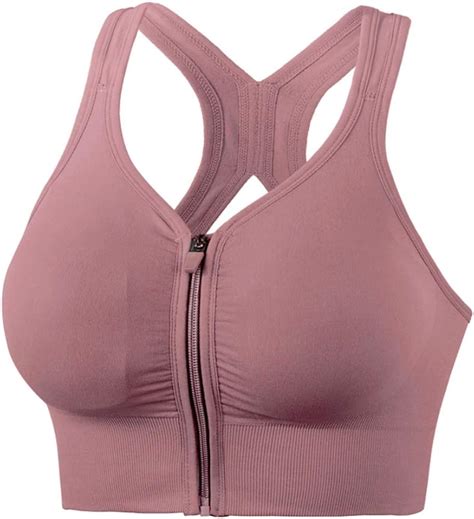 Weiweiba Damen Sport Bh Mit Rei Verschluss Vorne High Impact Workout Bh