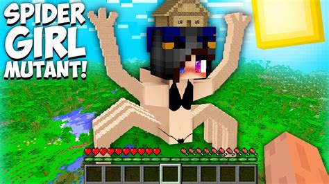 I Found Secret House On A Biggest Spider Girl Mutant In Minecraft Giant Girl Boss Youtube