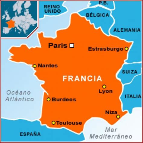 Mapa De Francia Francia