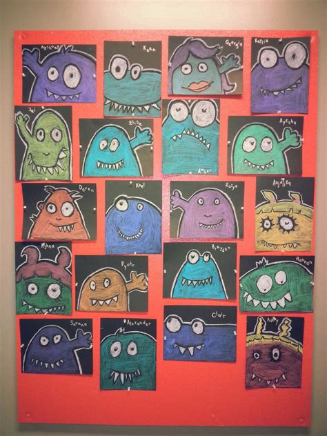 Wonky eyed monsters (a faithful attempt) | Halloween art projects ...