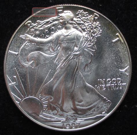 1987 Silver American Eagle One Dollar 1 Oz Uncirculated