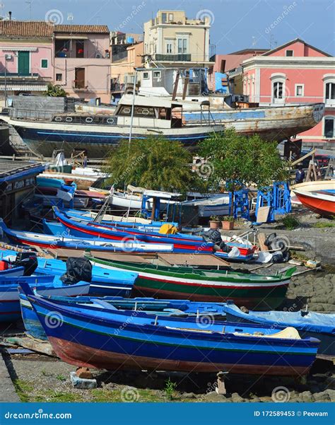 Boat Yard Aci Trezza Sicily Italy Editorial Stock Photo Image Of