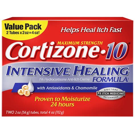 Cortizone 10 Intensive Healing Formula Maximum Strength 2 Oz 2 Pack