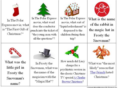 Communication Station Speech Therapy Pllc Christmas Trivia Game Freebie