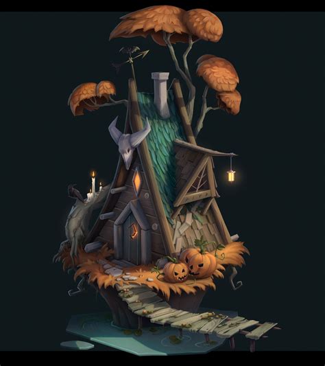 Witchs House By Juliana Klyat 3d Fantasy Fantasy Landscape Fantasy