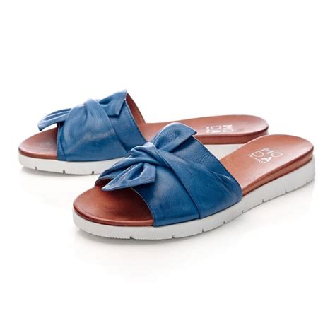 Narita Cobalt Blue Leather Blue Leather Sandals Blue Leather Leather