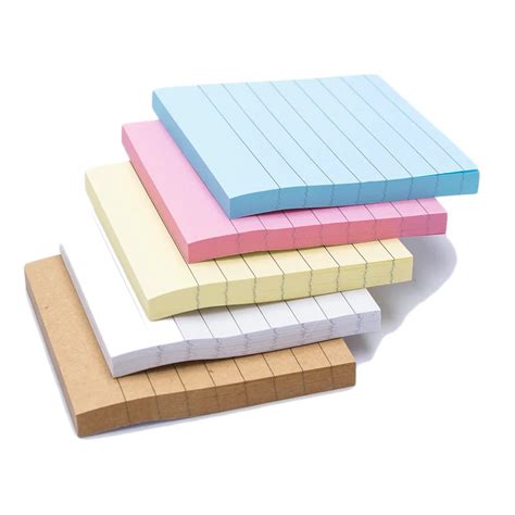 80 Sheets Solid Color Memo Pad Stickers Self Adhesive Sticky Message