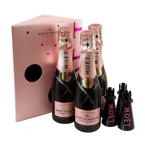 Moet And Chandon Rosé Miniature Champagne T Set 3 X 20cl Bottles