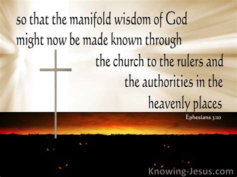 Ephesians 310 The Manifold Wisdom Of God Beige