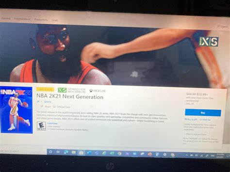 Next Gen version of NBA 2k21 is showing up on sale for gamepass members