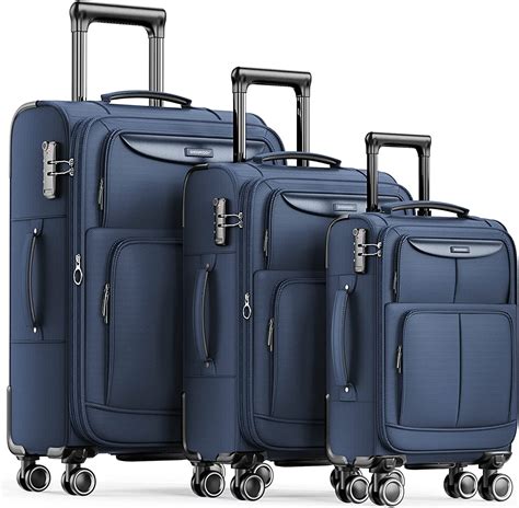 Buy Showkoo Luggage Sets 3 Piece Softside Expandable Lightweight