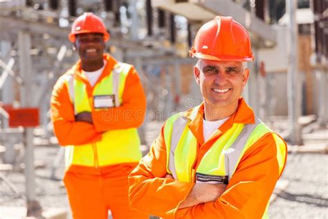 Electricity Company Worker Stock Image Image Of African 66547121