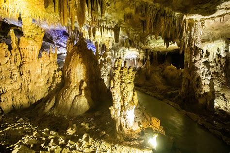 Colorful Underground Prometheus Cave Formations Imereti Region Of